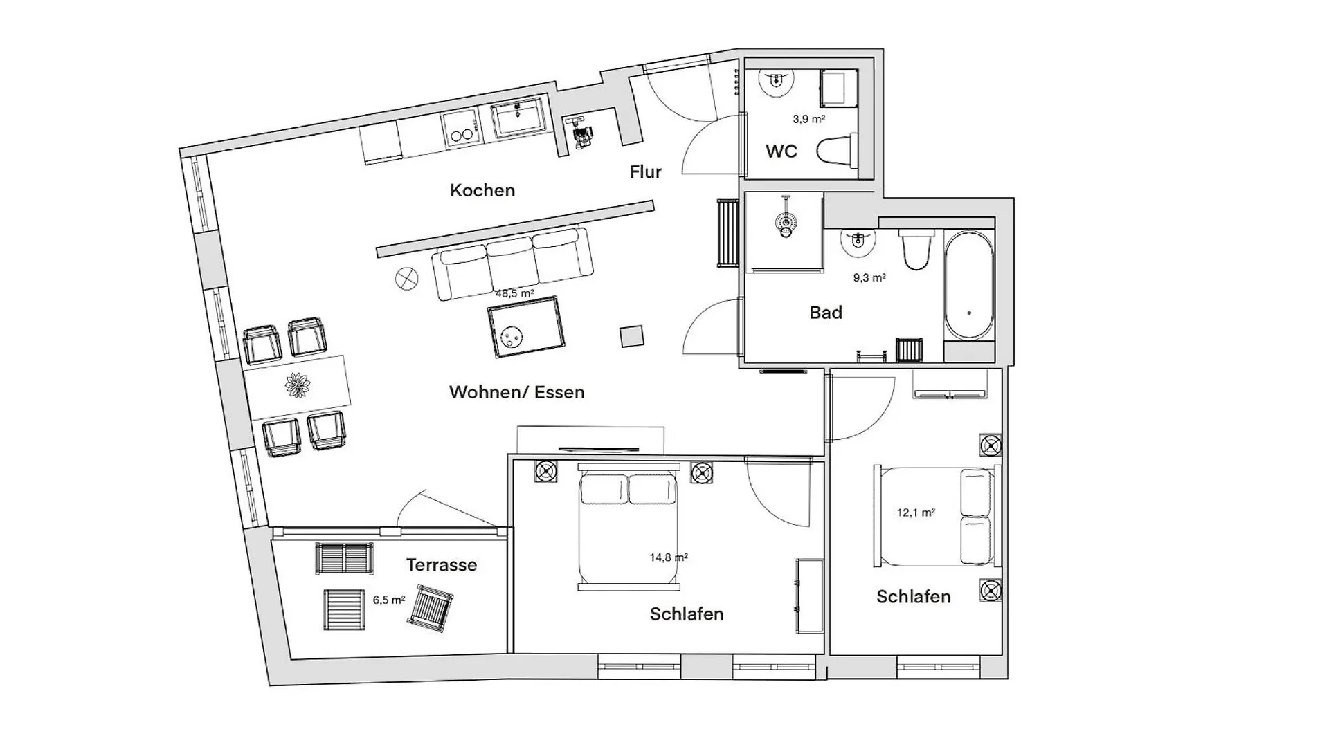 Pineapple Apartments Dresden Altstadt III - 91 Qm - 1X Free Parking Germany